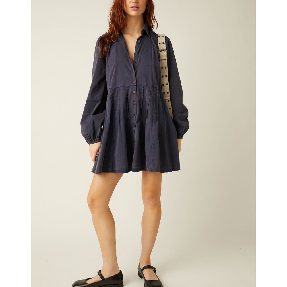 Free People Navy Mini Dress